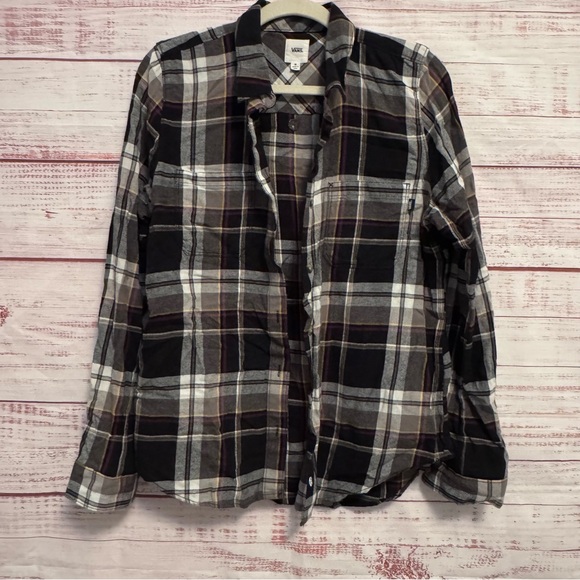 Van's Plaid Flannel Grunge Shirt - Picture 1 of 9